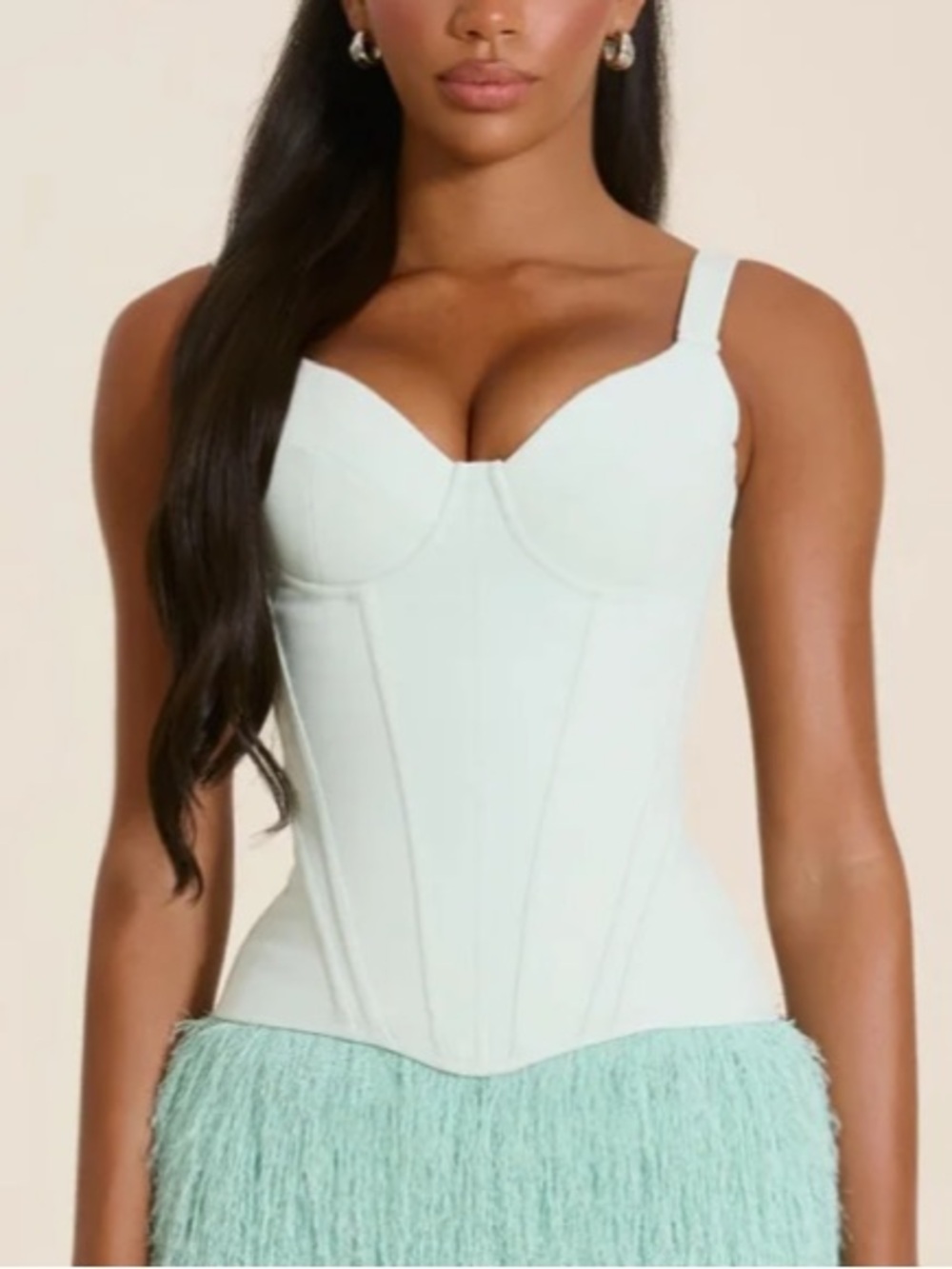 Hourglass Corset in Aqua